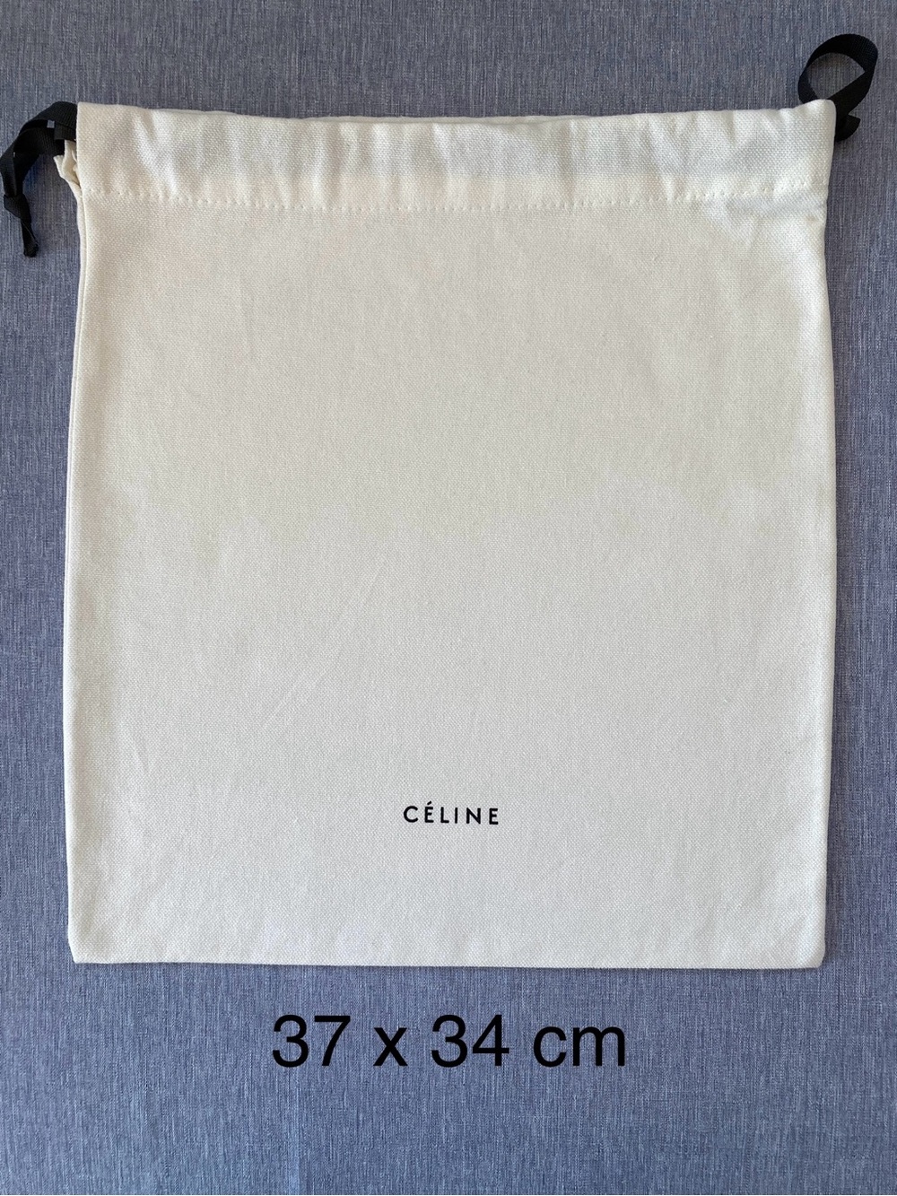 Authentic Celine | Canvas Drawstring Dust Bag Cream Gift Storage